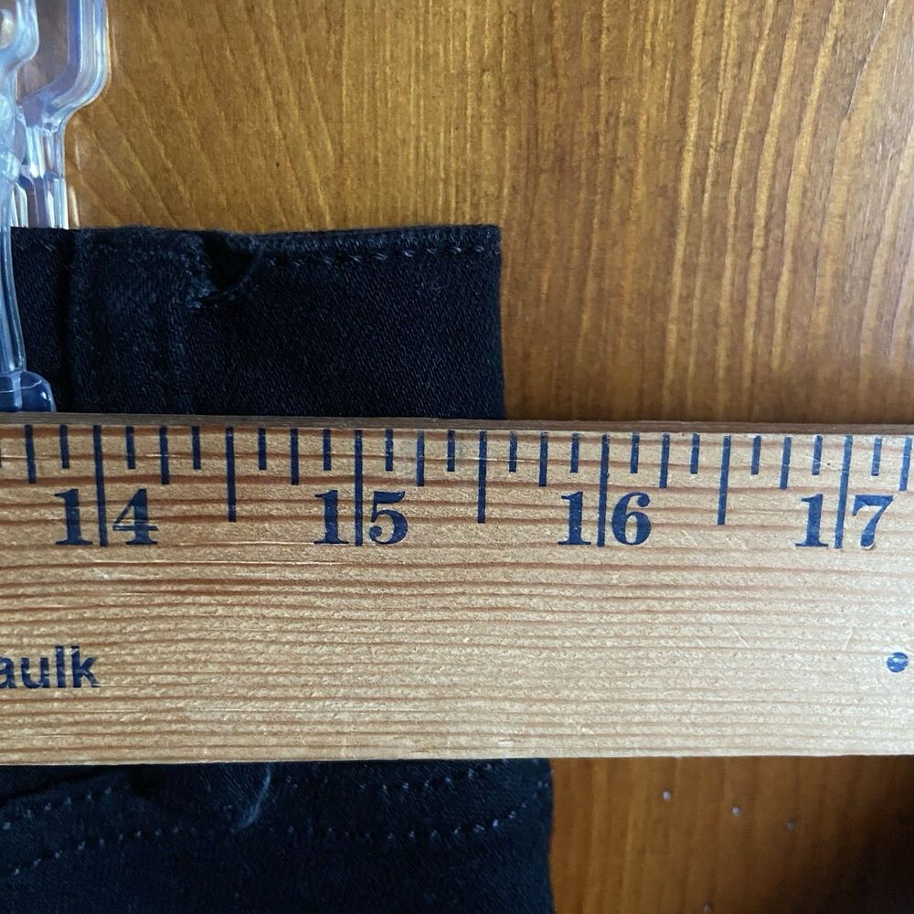 Lands End High Rise Slim Ankle Jeans 7/8 Length Size 12 Petite Black Denim - Picture 7 of 13